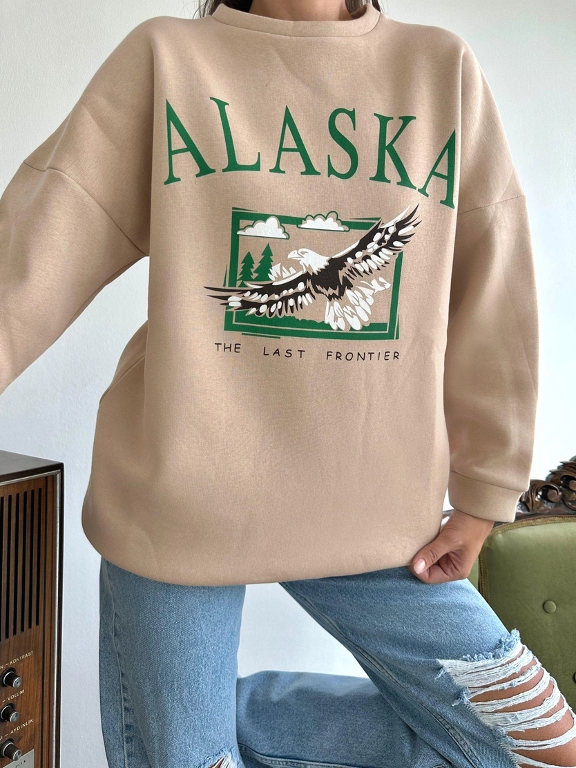 ALASKA%20ÜÇ%20İPLİK%20OVERSİZE%20SWEAT%20VİZON